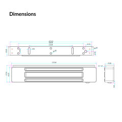 Waterproof Single Door Magnetic Lock with Signal (600lbs)