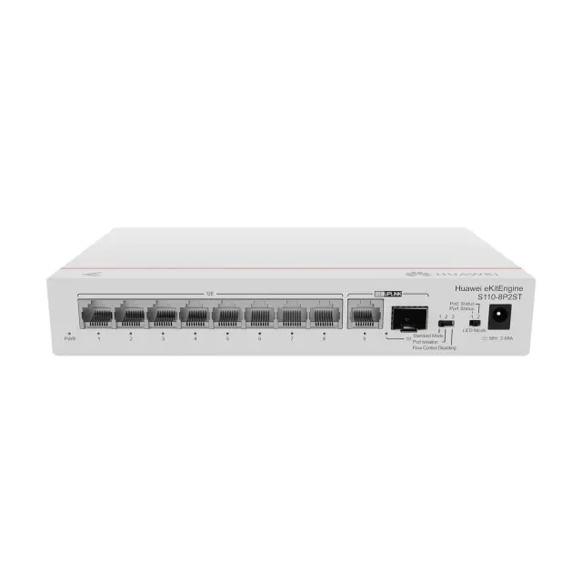 8-Port Gigabit Unmanaged PoE Switch | S110-8P2ST