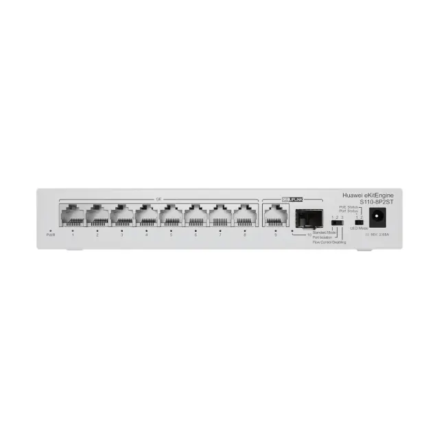 8-Port Gigabit Unmanaged PoE Switch | S110-8P2ST