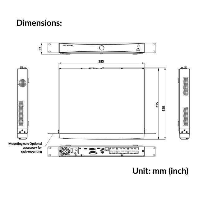 16-ch PoE 1U K Series AcuSense 4K NVR | DS-7616NXI-K2/16P(D)