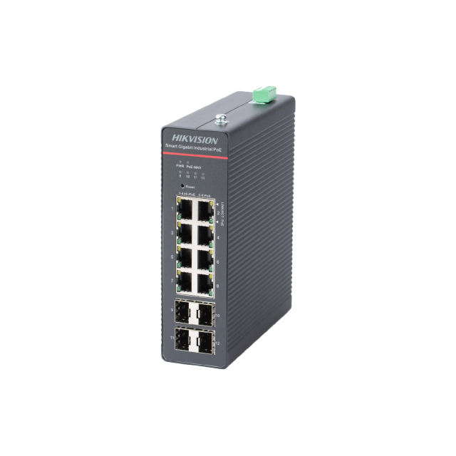 8 Port Gigabit Smart Managed Industrial POE Switch | DS-3T1512HP-SI-8P4F