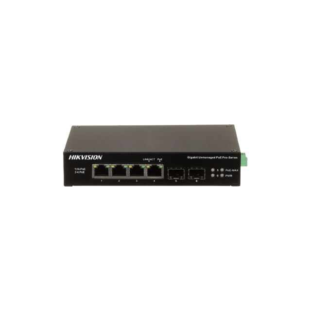 4 Port Gigabit Unmanaged Harsh POE Switch | DS-3T0506HP-E/HS