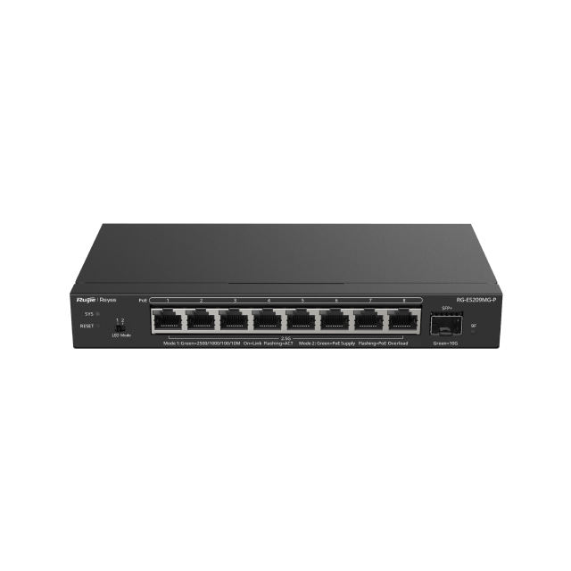 8-Port 2.5G Cloud Managed PoE Switch | RG-ES209MG-P