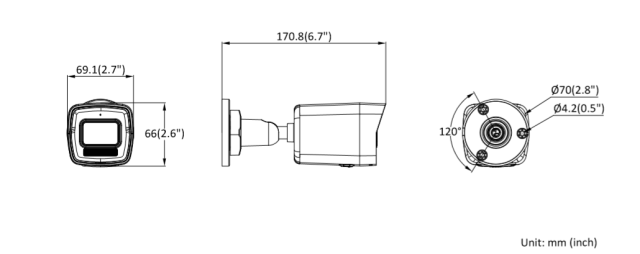 6MP Smart Hybrid Light Fixed Bullet Network Camera | DS-2CD1063G2-LIU