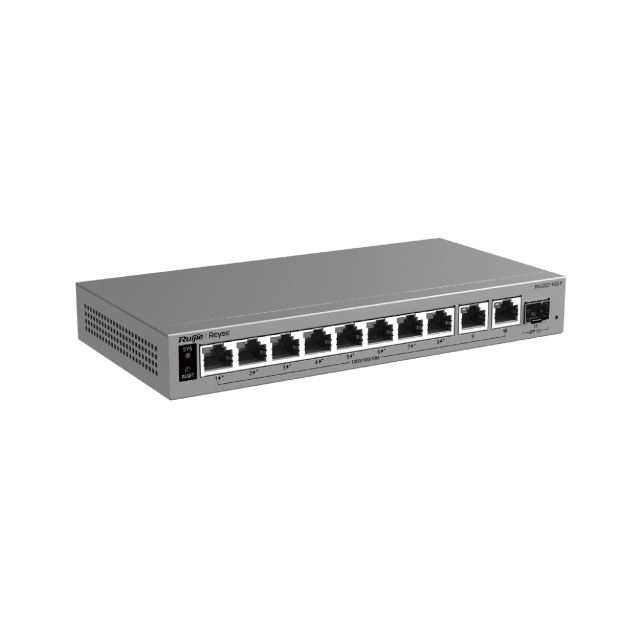 10-Port Gigabit Smart Cloud-Managed PoE Switch with 1-Port SFP | RG-ES211GS-P