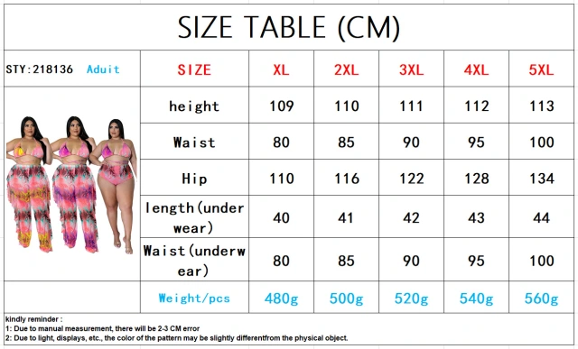 IB218136 Plus size 3 pcs set
