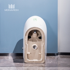 Louça sanitária montada no piso europeu Sifão de secagem a ar quente Lavagem de banheiro de cerâmica China Smart Intelligent WC conjunto de toalete