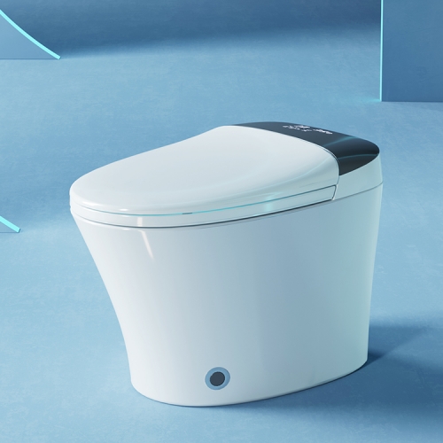 Sensor de pie eléctrico automático, enjuague, defecación, lavado de glúteos, base de cerámica, inodoro inteligente de una pieza