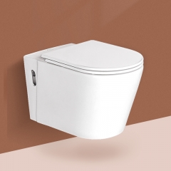 Ensemble de cuvette de toilette Wc suspendu au mur à deux modes d'économie d'eau pour toilette à chasse d'eau forte pour salle de bain