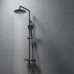 Bouton de réglage rotatif à 360 degrés sortie d'eau dans trois modes douche à température constante fixée au mur