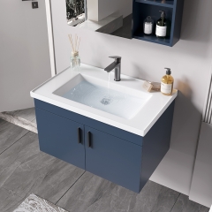 Armoire de salle de bain en céramique petit appartement moderne minimaliste lavage visage armoire de salle de bain laver grand comptoir
