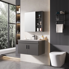 Armario de baño Rockboard combinación de madera maciza lavabo doméstico armario baño inodoro lavabo de cerámica tocador