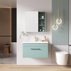 Armario de baño Rockboard combinación de madera maciza lavabo doméstico armario baño inodoro lavabo de cerámica tocador