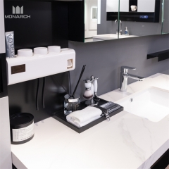 Coiffeuse intelligente moderne adaptée aux besoins du client de miroir avec le coffret de salle de bains de la meilleure qualité fixé au mur