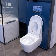 CT2123 toilettes murales sans réservoir articles sanitaires en céramique suspendus siphon à jet de chasse toilettes intelligentes