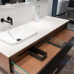 Simple Double Basin Modern Bathroom Cabinet