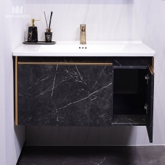 Meuble de salle de bain moderne à texture de marbre Monarch