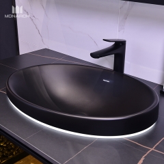 Mueble de baño moderno con lavabo negro Sense de tecnología