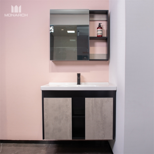 Combinación de lavabo y gabinete de baño con tocador y mueble de baño en dos tonos Monarch