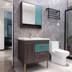 Monarch Zweifarbiger Badezimmerschrank Waschtisch- und Schrankkombination