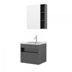 Monarch grey wall mounted bathroom cabinet with mirror up to 9 layers solid wood slate bathroom cabinet