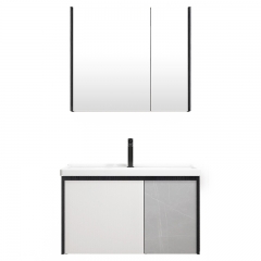 Monarch white wall-mounted bathroom cabinet with mirror multilayer solid wood bathroom cabinet