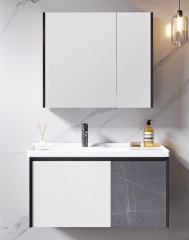 Monarch white wall-mounted bathroom cabinet with mirror multilayer solid wood bathroom cabinet