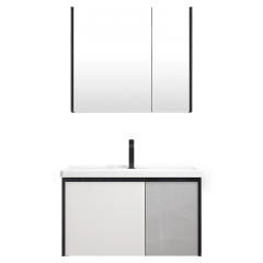 Monarch white wall-mounted bathroom cabinet with mirror multilayer solid wood bathroom cabinet