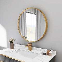 Espelho de casa de banho de desembaciamento de iluminação inteligente redondo Monarch