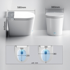 Nouveau Design LED affichage de l'énergie étage toilette intelligente Mini chasse d'eau intelligente salle de bain toilette Wc