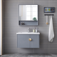 Armario de baño Rockboard combinación de madera maciza lavabo doméstico armario baño inodoro lavabo de cerámica tocador