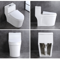 Baño de una pieza de moda Sanitarios de cerámica WC Washdown WC
