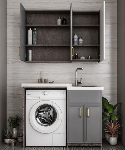 bathroom washing machine cabinet