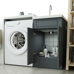 Modern Storage Cabinets Custom Made Bathroom Laundry Room Small Sub Sink Cabinet With Washing Machine