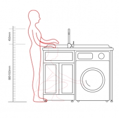 Waterproof Balcony Cabinet Laundry Washing Cabinets Space Saver Bathroom Vanities Waterproof laundry cabinet