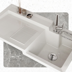 Armario de baño Rockboard combinación de madera maciza lavabo doméstico armario baño inodoro lavabo de cerámica tocador