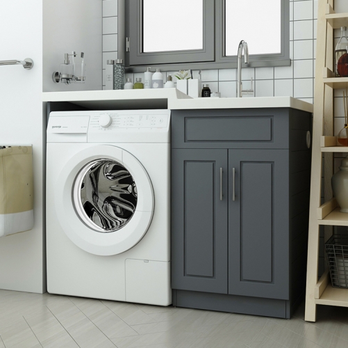 Modern Storage Cabinets Custom Made Bathroom Laundry Room Small Sub Sink Cabinet With Washing Machine