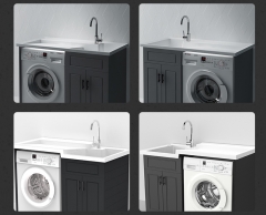 Modern Storage Cabinets Custom Made Bathroom Laundry Room Small Sub Sink Cabinet With Washing Machine