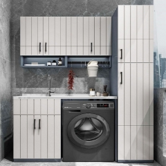 Modern Storage Cabinets Custom Made Bathroom Laundry Room Small Sub Sink Cabinet With Washing Machine