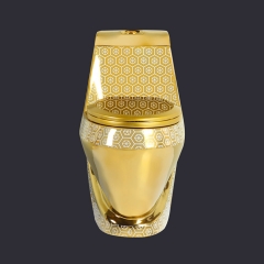 Vaso sanitário dourado