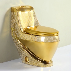Vaso sanitário dourado
