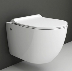 Monarch Modern Wall Mounted Dual Flush White in wall tank toilet Toilet