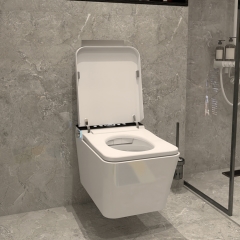 Monarch Smart Intelligent Toilet Automatische Klapptoilette, quadratisch, wandhängend