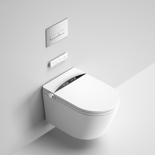 Vaso sanitário inteligente de luxo, vaso sanitário com bidê alongado vem com assento sanitário automático, vaso sanitário com bidê inteligente com descarga automática para banheiros