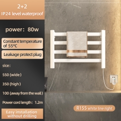 Calentador de toallas de baño eléctrico montado en la pared de toallero con calefacción inteligente a prueba de agua