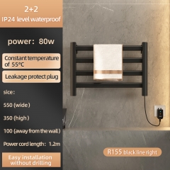 Toalheiro aquecido inteligente à prova d'água montado na parede elétrico aquecedor de toalhas de banheiro