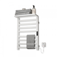 Bathroom Kitchen Intelligent Towel 8 Bars Dryer Shelf Rack Electric Smart Wall Mounted Drill-Free Heated Towel Rack