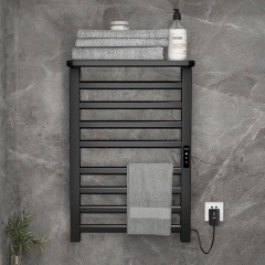 Serviette intelligente de cuisine de salle de bains 8 barres étagère de sèche-linge électrique intelligent mural porte-serviettes chauffant sans perceuse