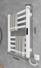 220V Aluminum Electric Bath Towel Holder Wall Mounted Heated Towel Rack