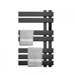 Black Electric Towel Rack Bathroom Smart Towel Warmer Creative Bath Towel Radiator Electric Heated Cloth Rail